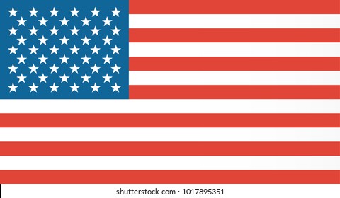 Flat American flag in retro colors.