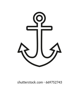 Flat anchor icon
