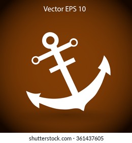 Flat anchr icon. Vector.