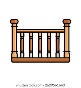 Flat ancient column object icon design concept isolated