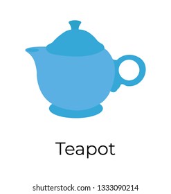 Flat ancient teapot icon