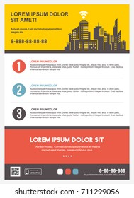Flat angle design newsletter template