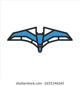 Flat animal bat object icon modern design concept isolated