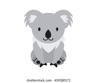 Flat Animal Character Logo - Koala