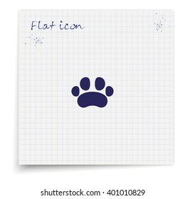 Flat animal paw.