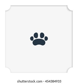 Flat animal paw.