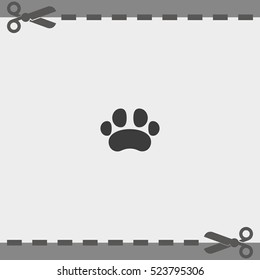 Flat animal paw.