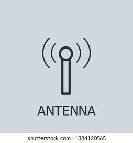 Flat antenna vector icon. Antenna illustration for web, mobile apps, design. Antenna vector symbol.