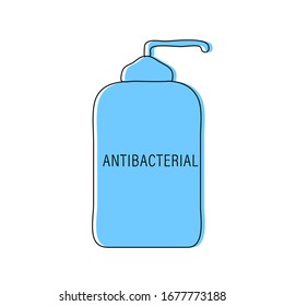 Flat antiseptic icon. Antibacterial, vector. Disinfection. Vector.