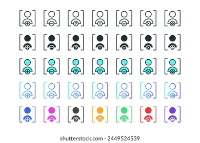 flat app icon human avatar button badge design concept