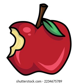 flat apple bit icon set. isolated on white. vector illustration.