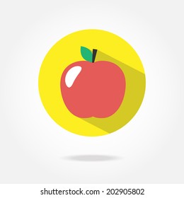 Flat Apple Icon.