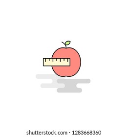 Flat Apple Icon. Vector