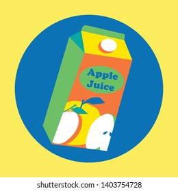 Flat apple juice vector image.