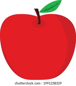 flat apple vector for design needs