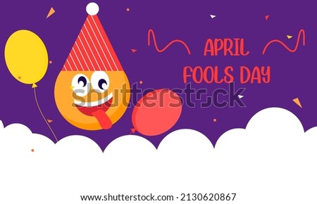 Flat april fools day illustration vector