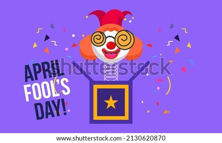 Flat april fools day illustration vector