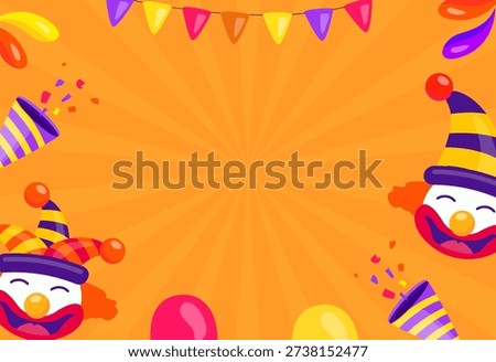 Flat April fools fun background design template