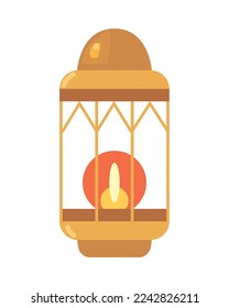 flat arabic lantern over white