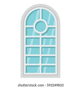 Flat architecture window icon isolated on white background. Vector illustration. Element of architecture design