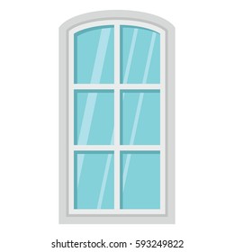 Flat architecture window icon isolated on white background. Vector illustration. Element of architecture design