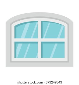 Flat architecture window icon isolated on white background. Vector illustration. Element of architecture design