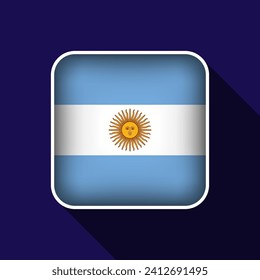 Flat Argentina Flag Background Vector Illustration