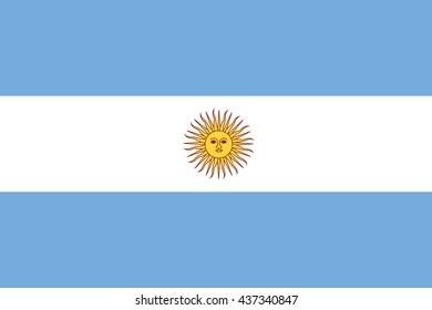 Flat Argentina flag background vector illustration