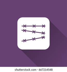 flat army fence icon