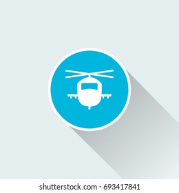 flat army helicopter icon