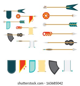 Flat Arrow Flag Sign Cute Awesome Minimalist 