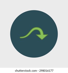flat arrow icon