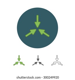flat arrow icon