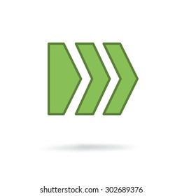 flat arrow icon