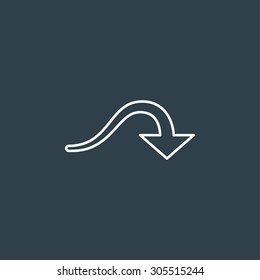 flat arrow icon