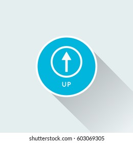 Flat up arrow icon