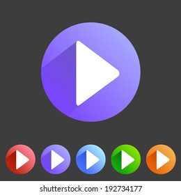 Flat arrow icons