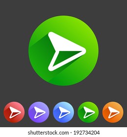 Flat arrow icons