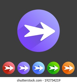 Flat arrow icons