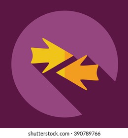 Flat arrow icons business theme