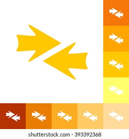 Flat arrow icons business theme