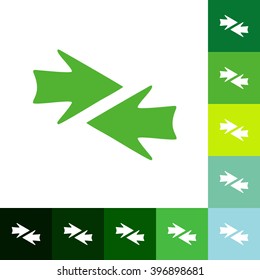 Flat arrow icons business theme