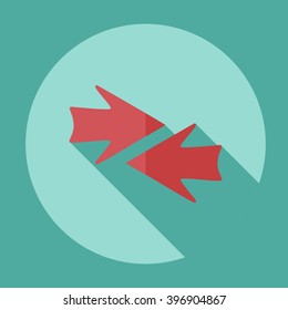 Flat arrow icons business theme