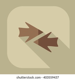 Flat arrow icons business theme