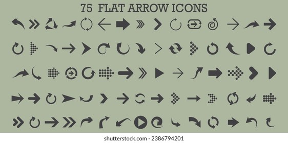 flat arrow icons. vector design.