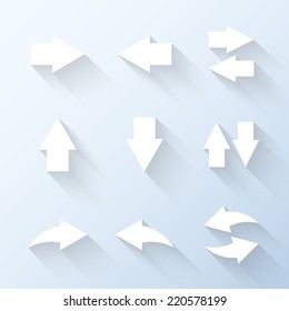 Flat arrow icons. Vector illustration