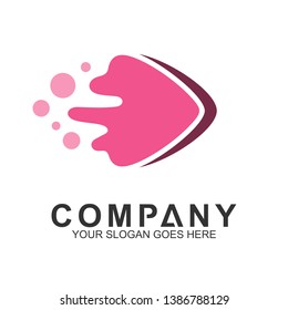 flat arrow logo design template