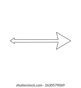 Flat Arrow Outline Vector Icon