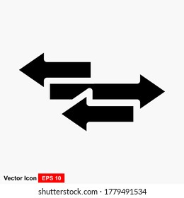 Icono de estilo de flecha plana. Icono de dirección. Se puede usar para la web.