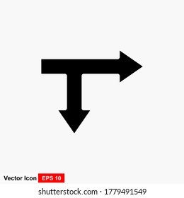 Icono de estilo de flecha plana. Icono de dirección. Se puede usar para la web.